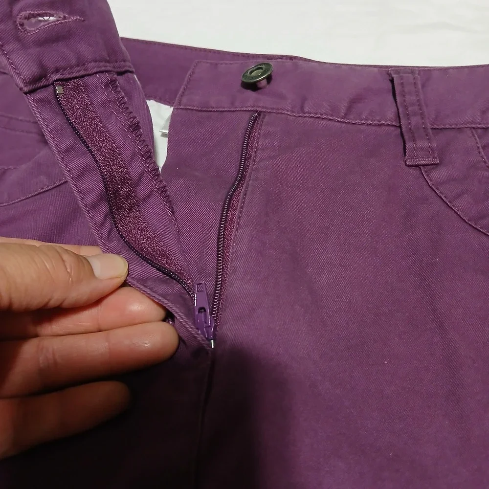 Talbots Petite A Line Skirt Purple Cotton Stretch Size‎ 8 NWT